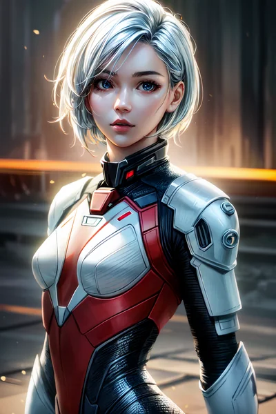Korean Sci-Fi Idol in Armor