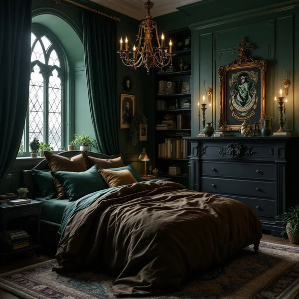 Slytherin - Style Bedroom: Harry Potter - Inspired Design
