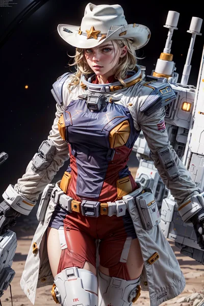 Space Cowgirl Mecha Portrait
