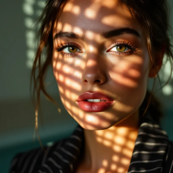 Window Blind Light Beauty Portrait