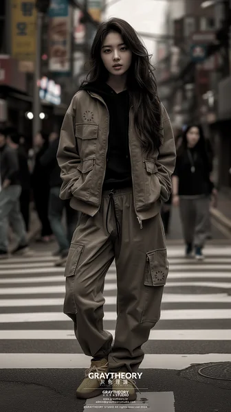 Streetwear Crosswalk Fashion Photo