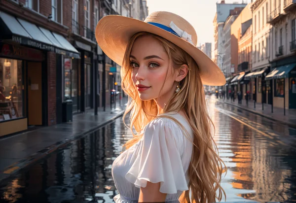 Golden Hour Street Fashion Portrait