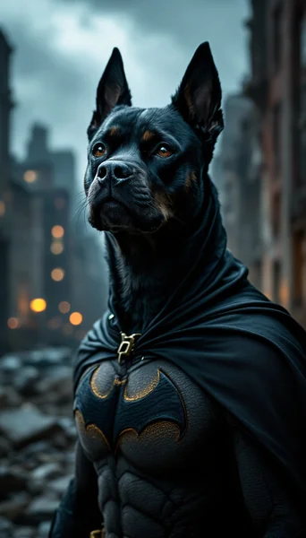 Batman Dog Heroic Photo Art