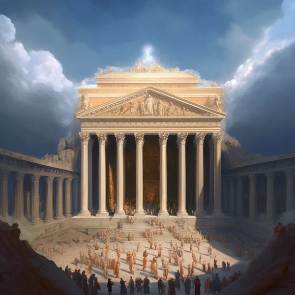 Cinematic Gates to Heaven Fantasy Art