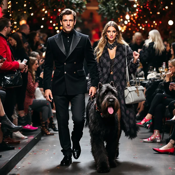 Giant Schnauzer at NYC Fashion Event