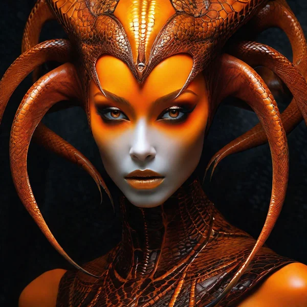 Sinister Alien Beauty Dark Portrait