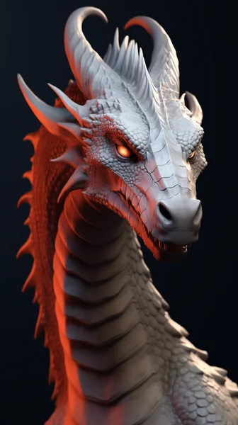 Elegant Female Dragon Headshot