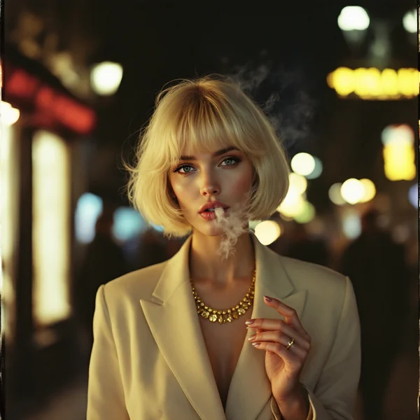 Paris Night Polaroid Portrait