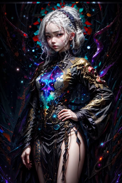 Korean Woman Stained Glass Dress