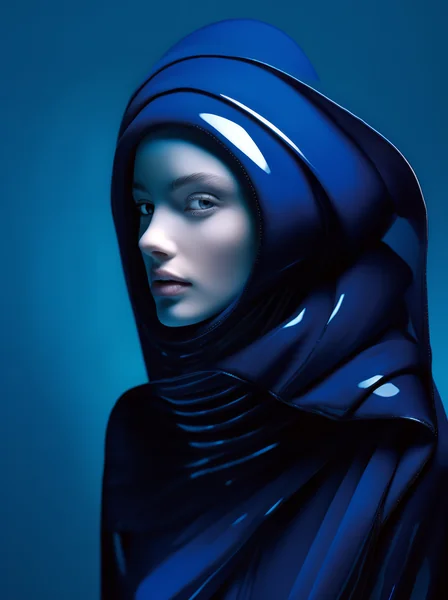 Futuristic Fashion Editorial Close-Up