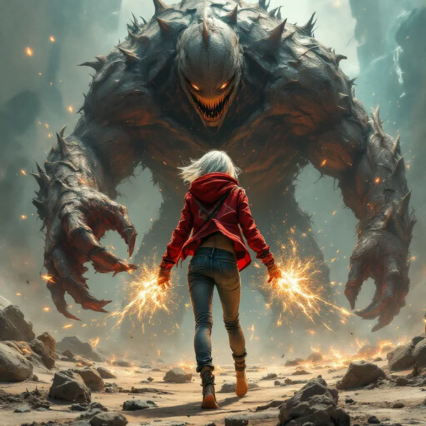 Post-Apocalyptic Girl vs Monster