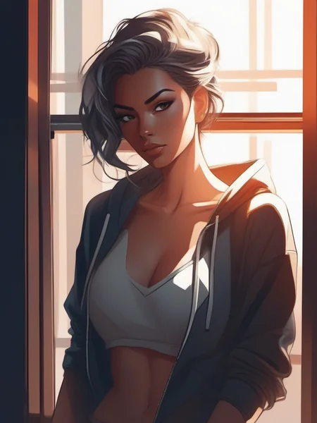 Anime Window Light Portrait