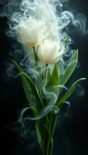 Surreal Tulip Bloom Smoke Fractals