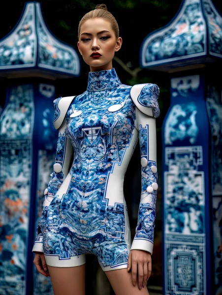 Porcelain Qinghua Fashion Model