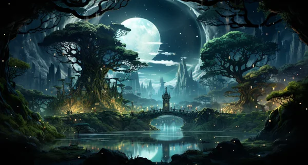 Anime Tree of Stars Fantasy