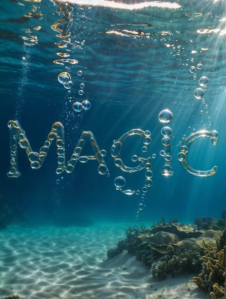Underwater Magic Typography Art