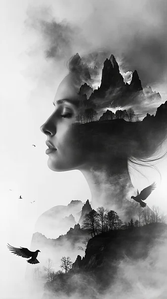 Gothic Heaven and Hell Portrait