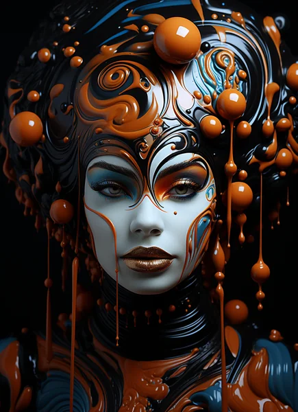 Art Deco Afrofuturist Coffee Art