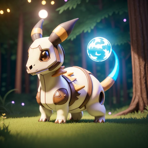 Cute Cubone Fantasy Forest Art