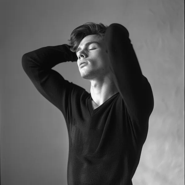 Classic Black and White Male Portrait
