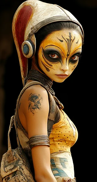 Gritty Female Alien Full Body Art