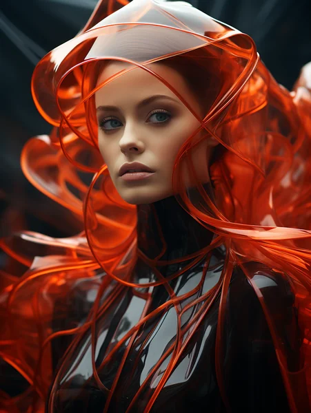 Avant-Garde Techno Fashion Portrait