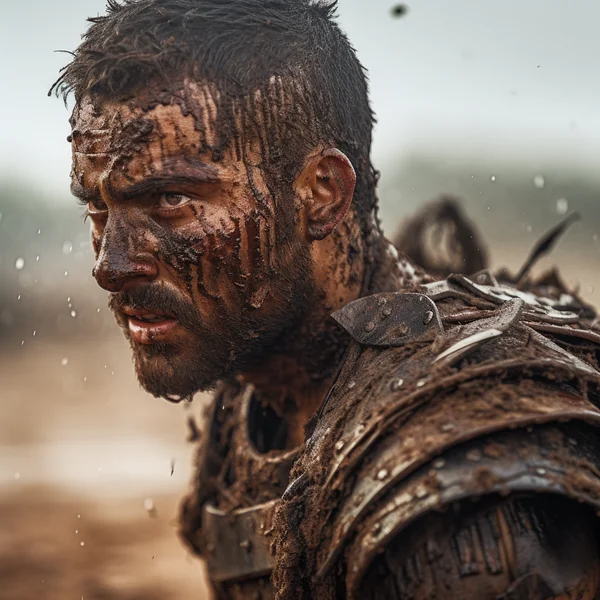 Exhausted Gladiator After Battle