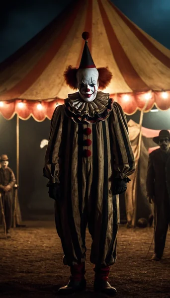 Evil Clown Circus Night Photo