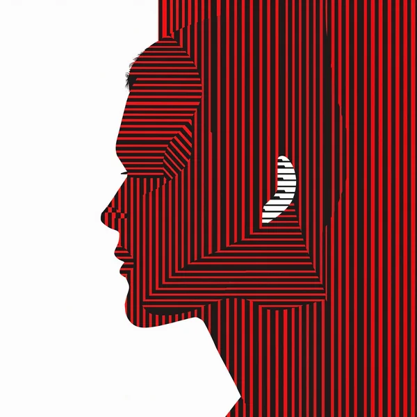 Minimalist Stripe Face Art