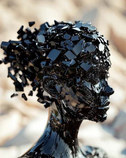 Surreal Domino Anatomy Portrait
