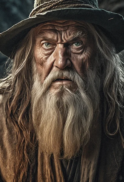 Wise Elder Man Close-Up Portrait