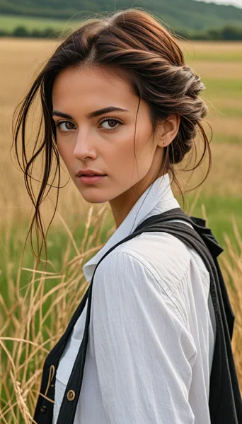 High Fashion Field Portrait