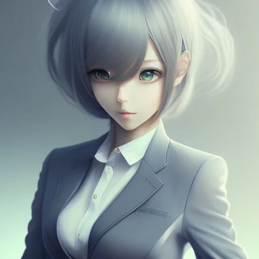 Anime Waifu Professional Outfit Art