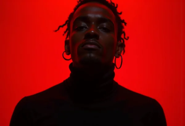 Red Gradient Editorial Portrait