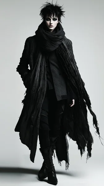 Avant-Garde Black Fashion Portrait AI | Editorial Style