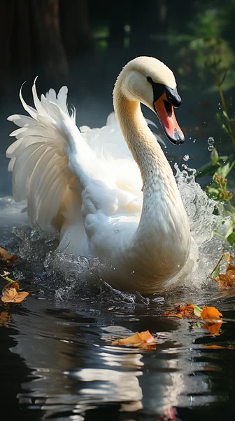 Graceful Swan Impressionist Art