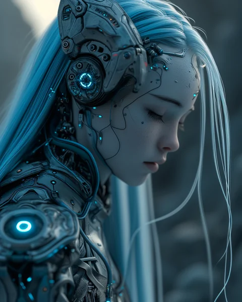 Elf Galadriel Cyber Robot Anime Art
