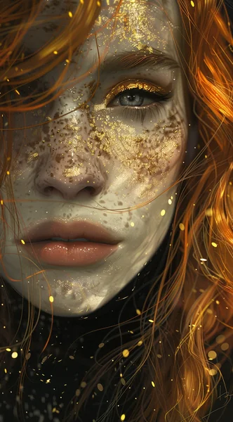 Red-Haired Fantasy Woman Art