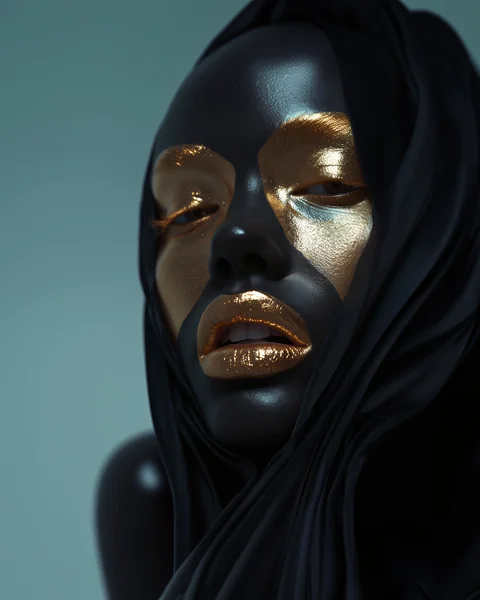 Gold Teeth Futurist Portrait