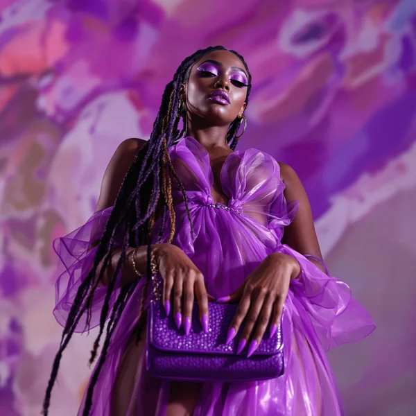 Empowered Purple Fashion Portrait
