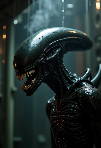 Xenomorph-Inspired Alien Portrait