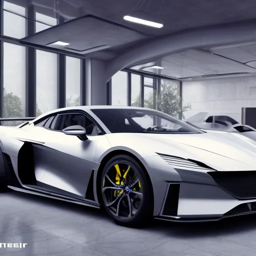 Futuristic Supercar Showroom Render