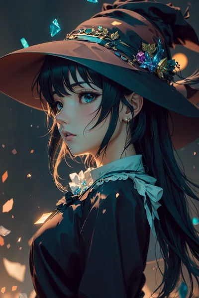 Anime Witch Selfie Fantasy Art