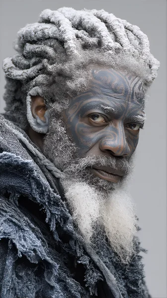 Tribal Elder Warrior Winter Portrait