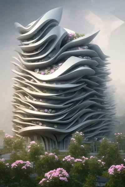 Rose-Inspired Futuristic Architecture