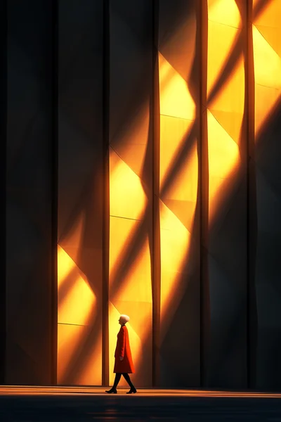 Geometric Glass Wall Architecture