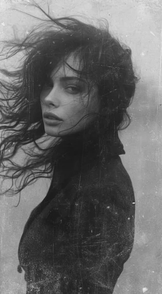 Windy Day Artistic Woman Portrait