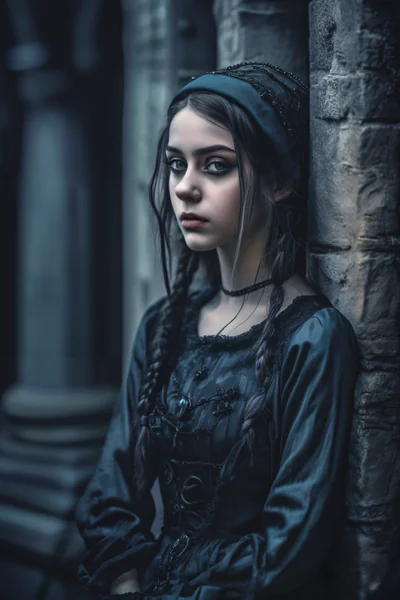 Gothic Teenage Girl Portrait
