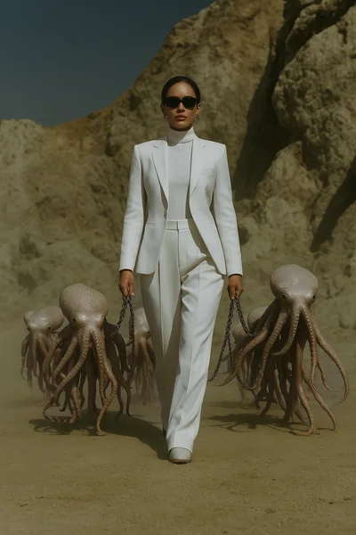 Avant-Garde Fashion with Alien Creatures