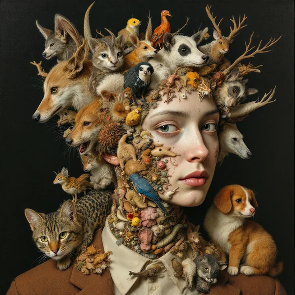 Arcimboldo Animal Face Surreal Art